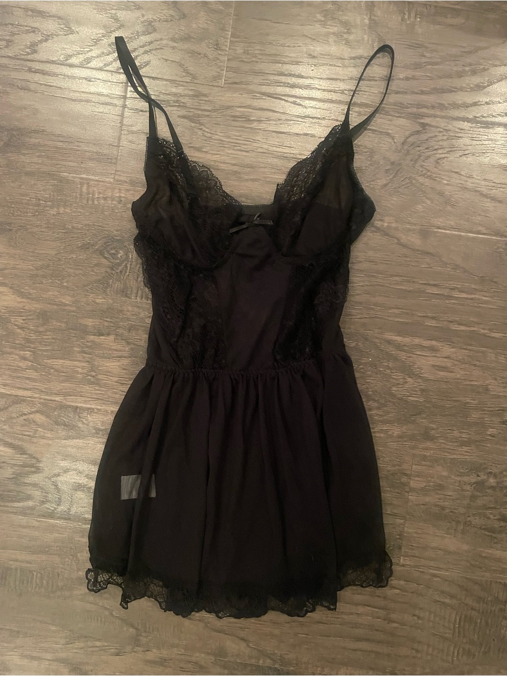 NWT Black Lace Trim Chemise Nightdress - Women Intimates & Sleepwear